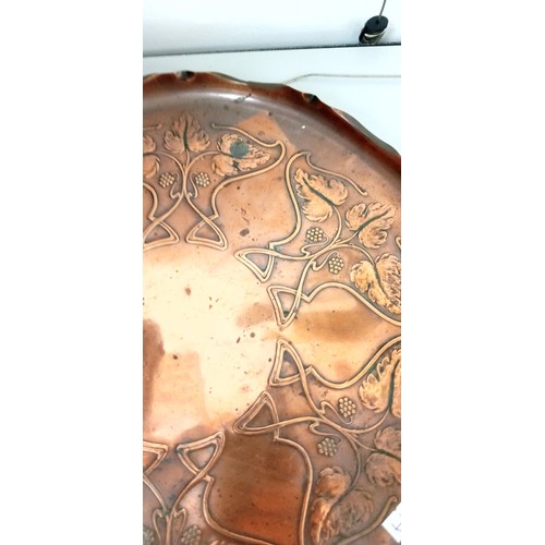 177 - Art nouveau style copper tray