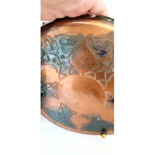 177 - Art nouveau style copper tray