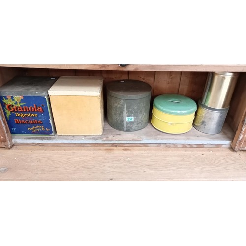 237 - Selection of collectible vintage kitchen tins