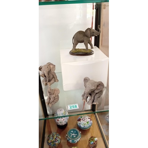 258 - Country Artist Elephant & 3 Tuskar elephant ornaments