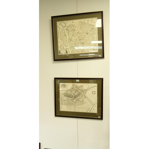 265 - Vintage framed maps Briela & Delflandle