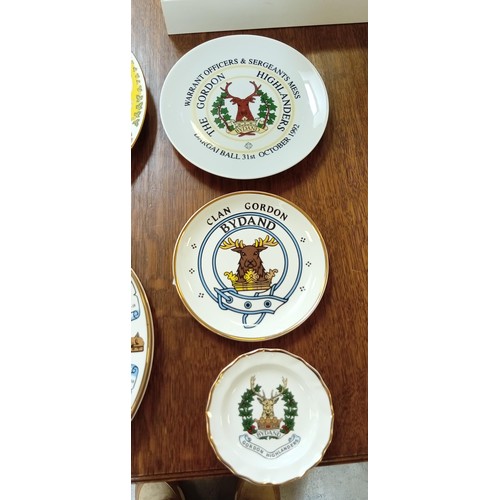 290 - Selection of Gordon Highlanders commemorative plates, mess bowl and side plate