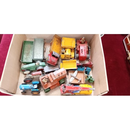 313 - Box of vintage Dinky farm toys