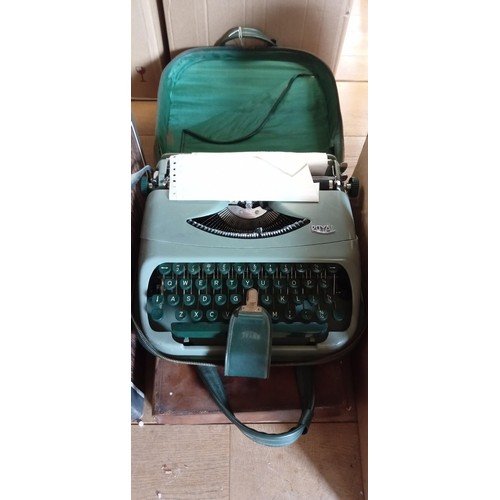 339 - Royal typewriter, collectible tins & bar mats