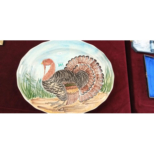 341 - Rye Pottery, Iden, Sussex turkey platter