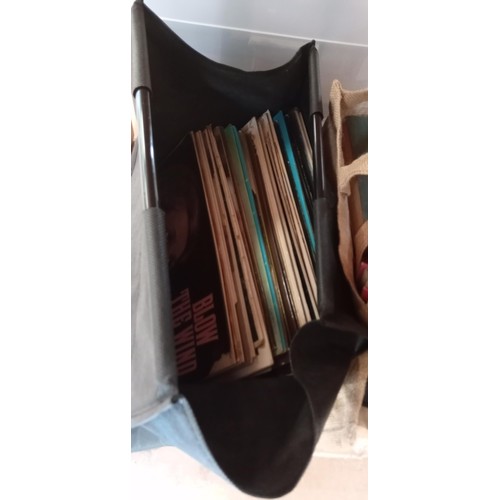 347 - Selection of vintage records & books