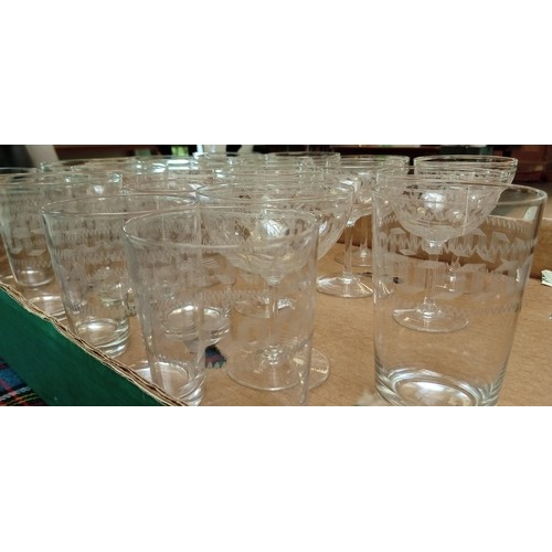 353 - Box of vintage glasses