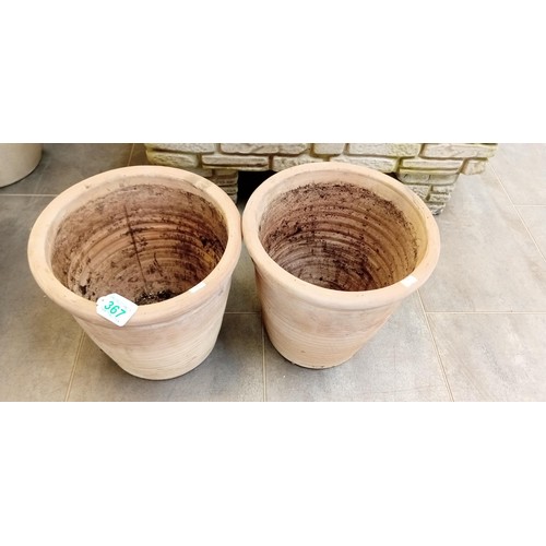 367 - Pair of terracotta plant pots