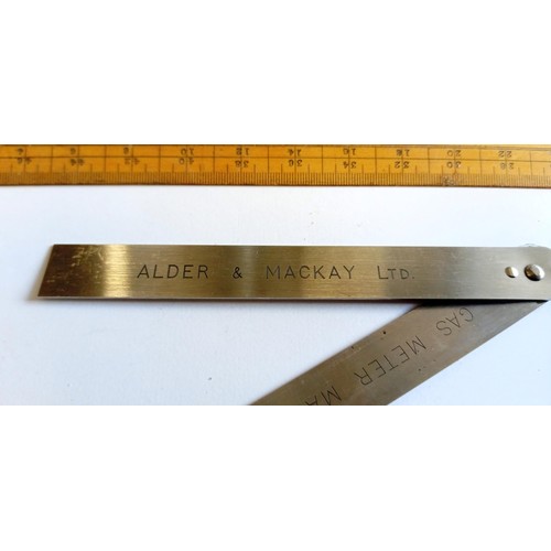 29 - Selection of vintage rulers to include Millers Drawing Materials Ltd Glasgow for Elgin town council,... 