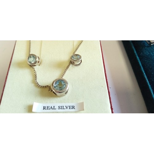 30 - 4 Silver 925 hallmarked necklace and earrings sets