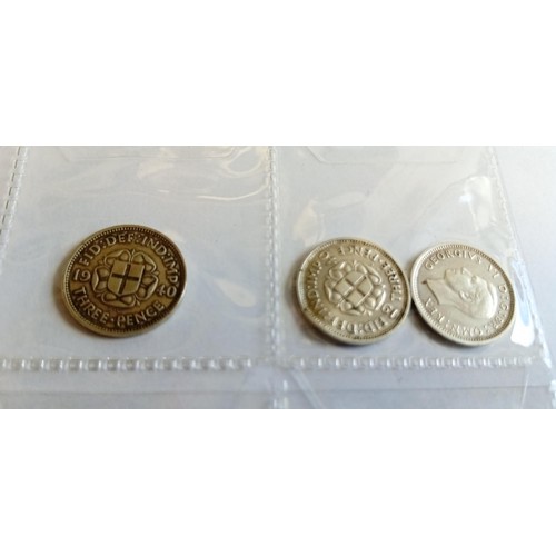 33 - 27 George V & Queen Victoria silver three pences