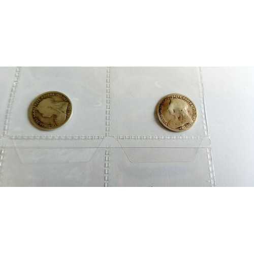 33 - 27 George V & Queen Victoria silver three pences