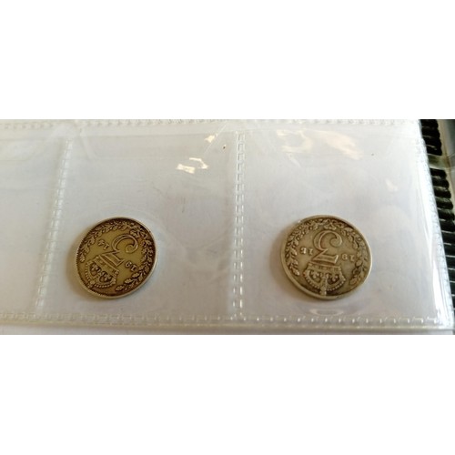 33 - 27 George V & Queen Victoria silver three pences