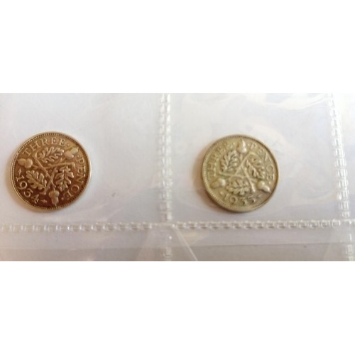 33 - 27 George V & Queen Victoria silver three pences