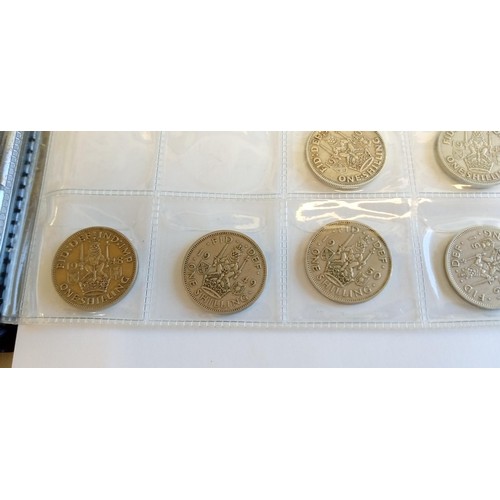 34 - Mixture of silver and non silver shillings