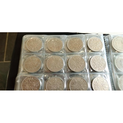 35 - Selection of flourins, 2 shillings and half crowns