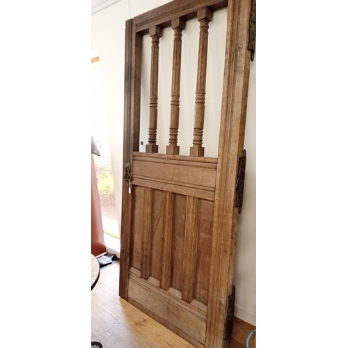 3 - Abbey door in rosewood, with Spanish/ French influence design with balustrade window believed from F... 