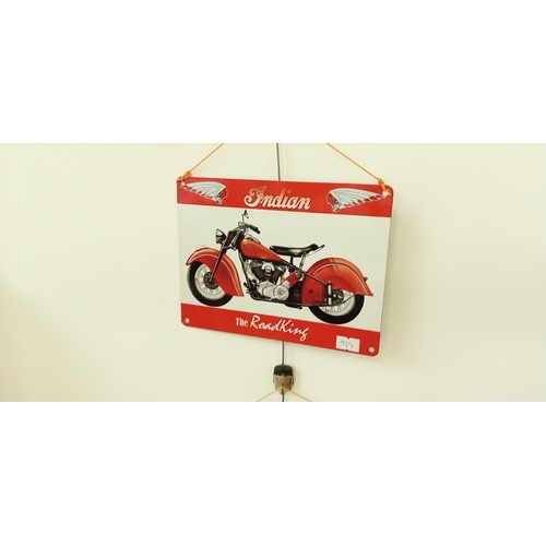 13 - 4 Retro Indian motorcycle signs