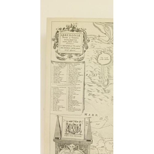 34 - Vintage lithograph Abredonie (Aberdeen) map