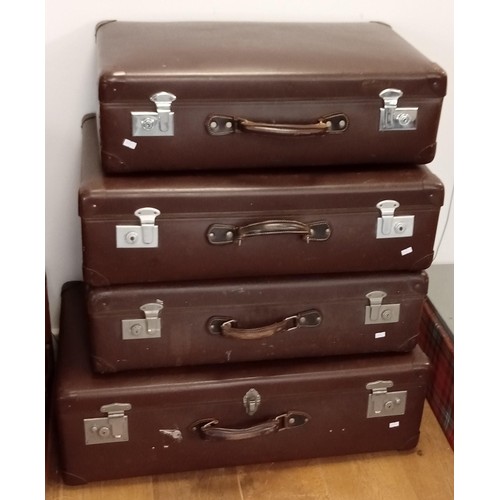 67 - 4 Vintage suitcases