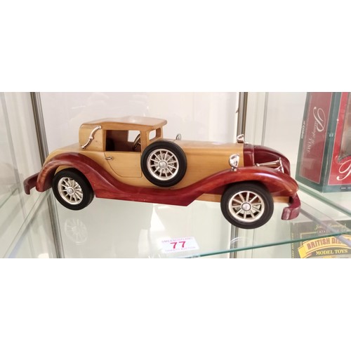 77 - Vintage wooden model car