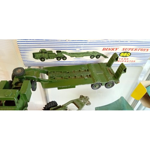 97 - Dinky 660 Tank Transporter in original box and Dinky by Meccano 693 Howitzer