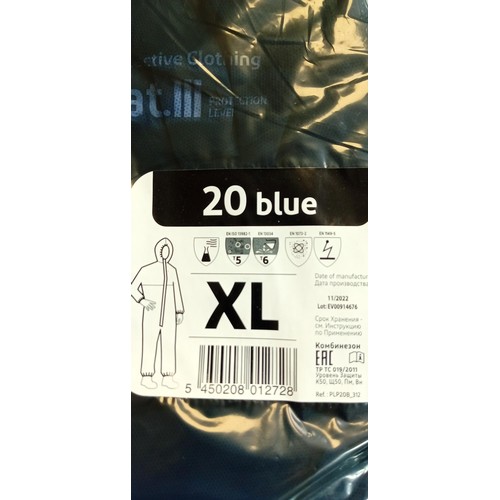 333 - 9 XL disposable hooded overalls