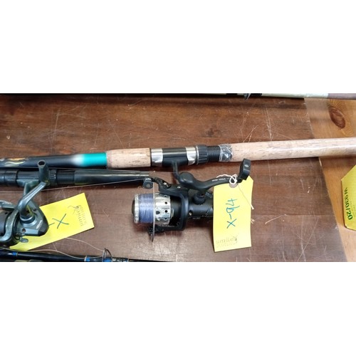 357 - Selection of fishing rods and reels