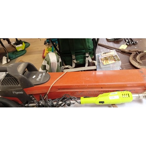 363 - Flymo leaf blower, Karcher hoover, pickaxe, sledgehammer and more