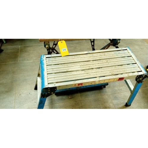 370 - Work bench, G clamps, axe & step