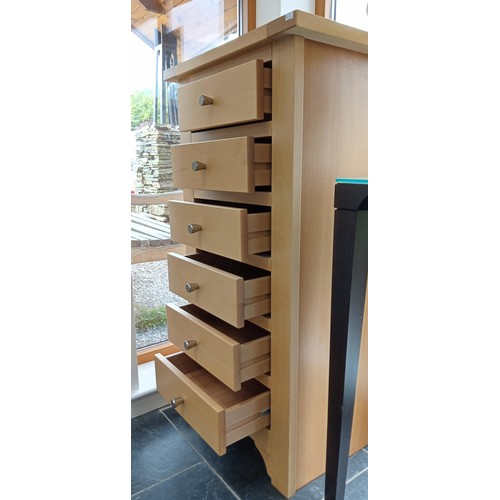 2 - Modern 6 drawer tall boy