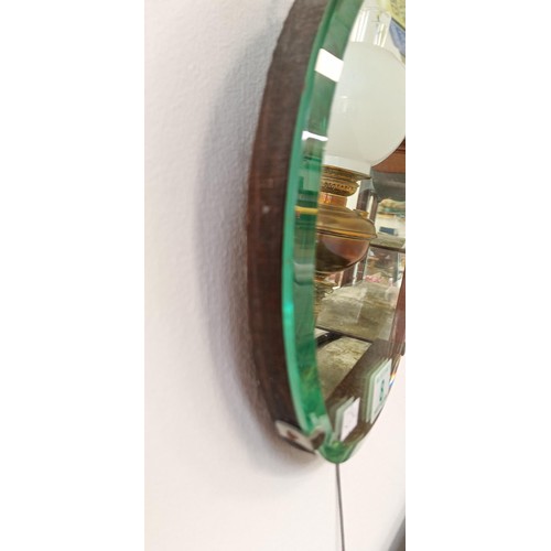 8 - Bevelled small round mirror