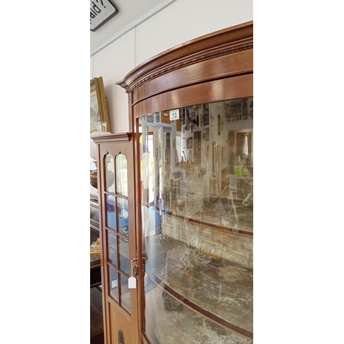 13 - Antique Edwardian China cabinet with inlay