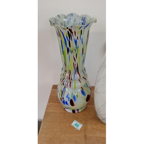 46 - Pair of vintage glass vases