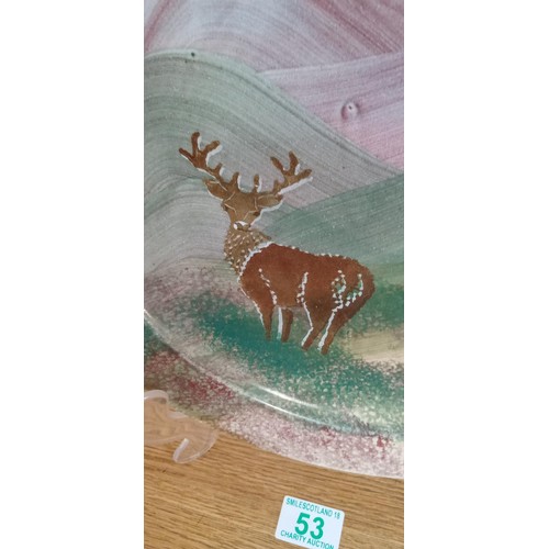 53 - Tain Pottery deer plate