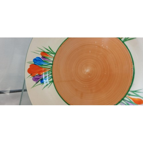 67 - Claris Cliff bizarre range crocus hand painted side plate