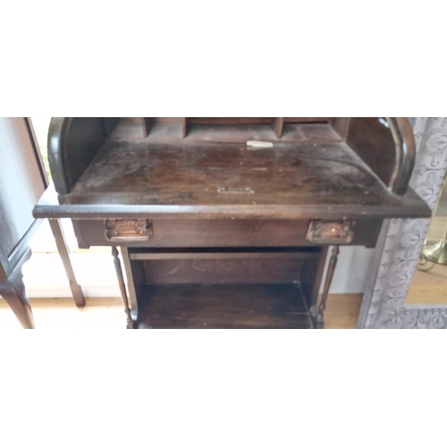 76 - Victorian roll topped small work desk