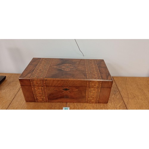 85 - 19th Century English Turnbridge ware Marquetry inlaid writing slope