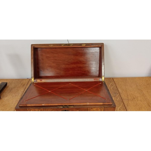 85 - 19th Century English Turnbridge ware Marquetry inlaid writing slope