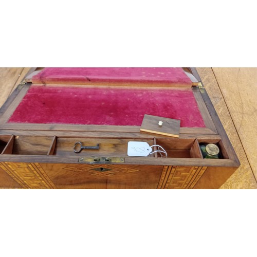 85 - 19th Century English Turnbridge ware Marquetry inlaid writing slope