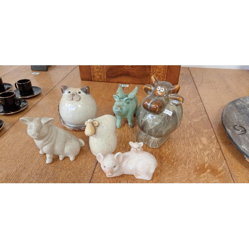 90 - Selection of ceramic fun animals