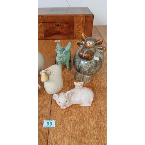 90 - Selection of ceramic fun animals