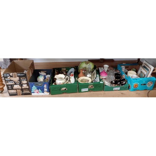 93 - 6 boxes of mixed items to include collectables and China