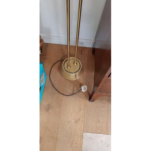 98 - Vintage adjustable Italian solid brass floor lamp by Illuminazione