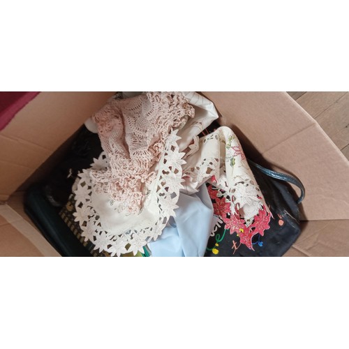 273 - Selection of handbags, cottons, lace and more