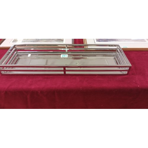 291 - Eichholtz glass and chrome tray