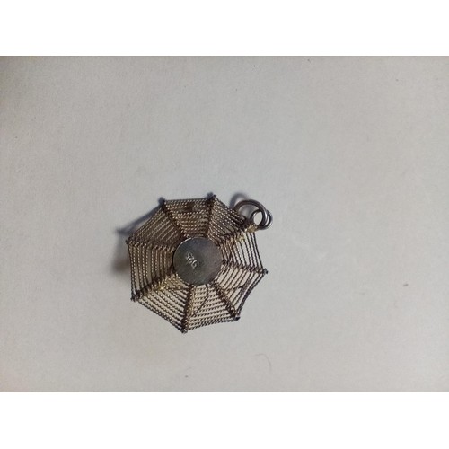 10 - 925 Silver spiders web with spider pendant