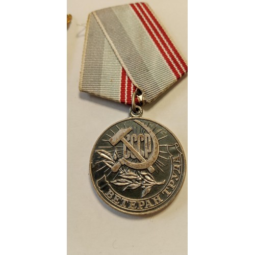 16 - Selection of Russian medals and badges