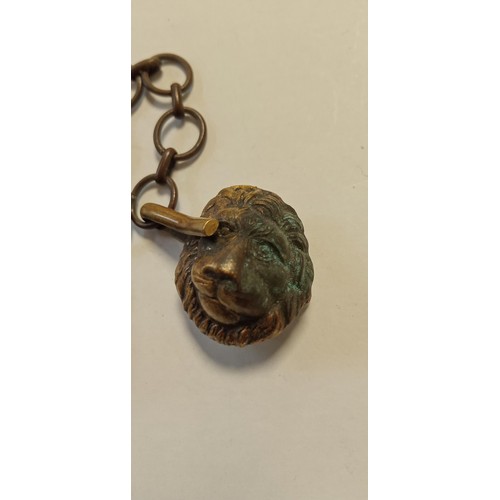 21 - WWI British constables lion heads cloak cape clasps