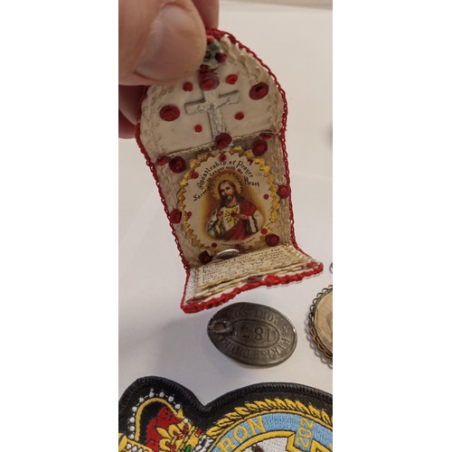 28 - Selection of medals, badges, church tokens and more